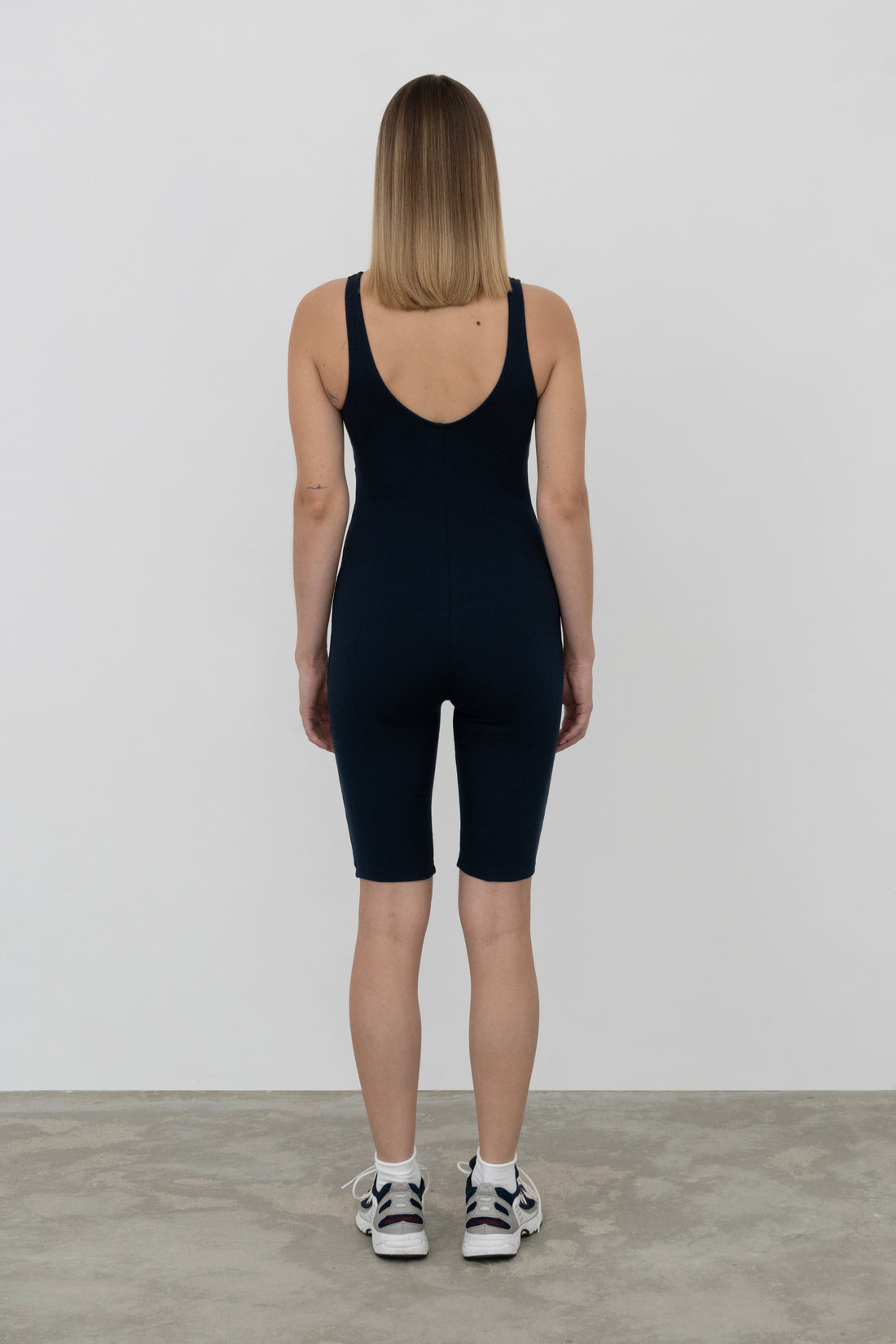 Maternity Elba Sleeveless One-Piece in Organic Cotton in Ocean Blue