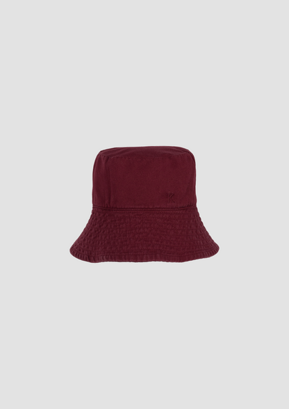 Gene Bucket Hat de Algodón Orgánico certificado por GOT en Borgoña