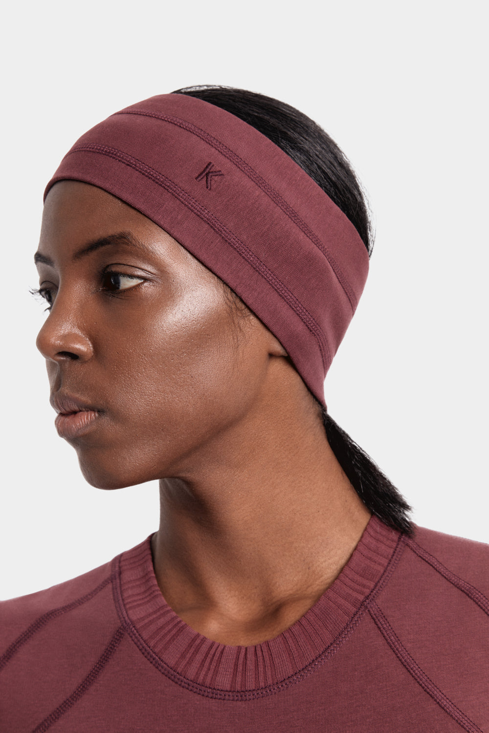 Kai Headband de TENCEL™ Lyocell y Algodón Orgánico en Borgoña