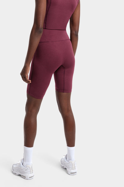 Skylar Cycling Shorts in TENCEL™ Lyocell and Organic Cotton in Burgundy