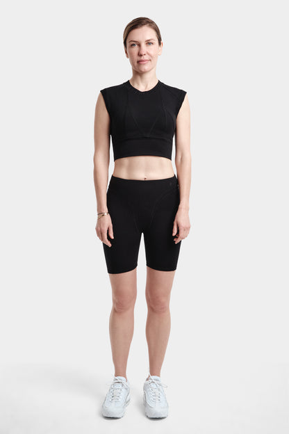 Monroe Stretch Shorts in TENCEL™ Lyocell and Organic Cotton in Black