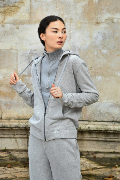 Bendet Hoodie in Recycled Cotton, TENCEL™ Lyocell, TENCEL™ Recycled Lyocell and Recycled Linen in Melange