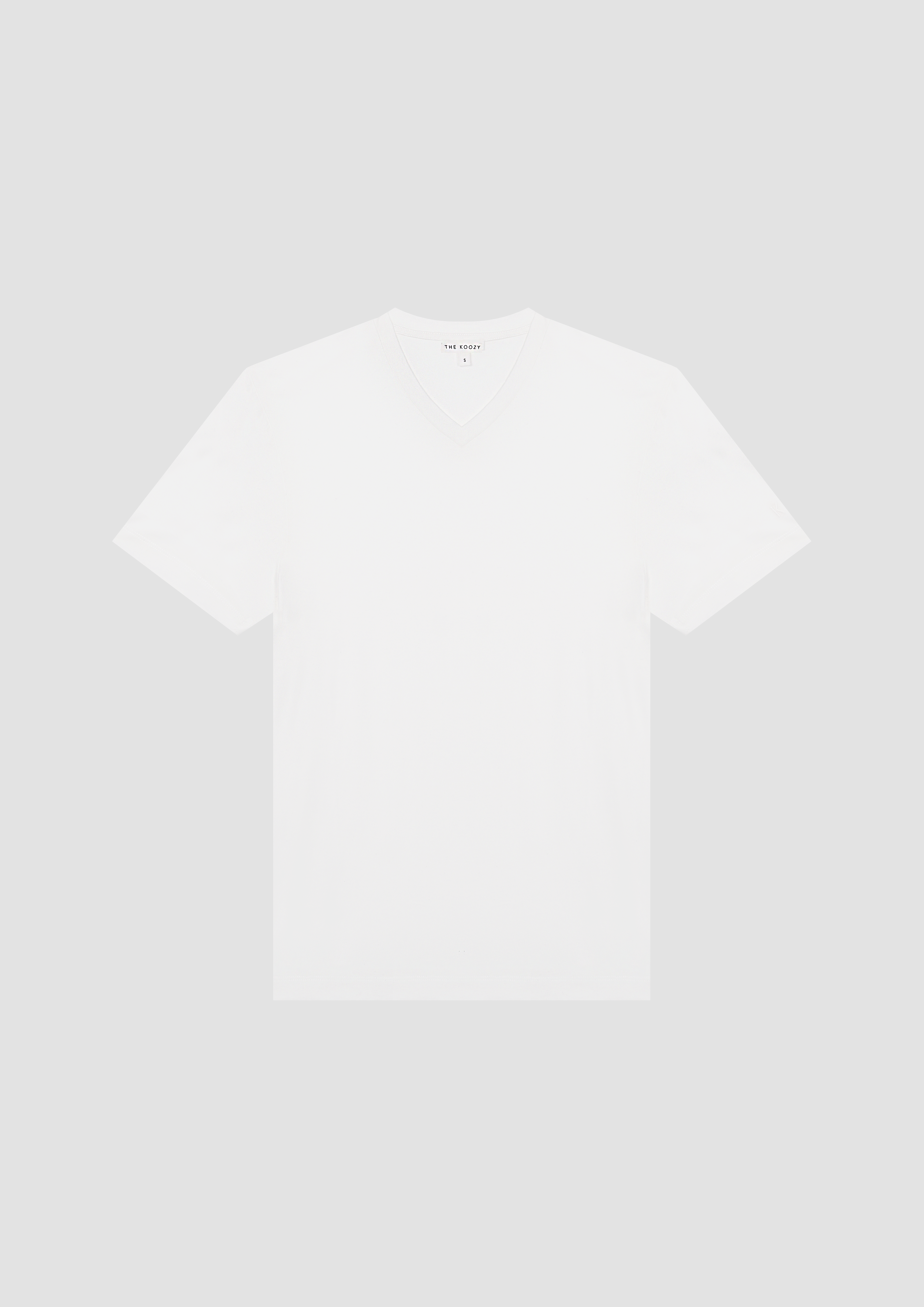 Tate V-Neck T-Shirt in Cotton PG in White